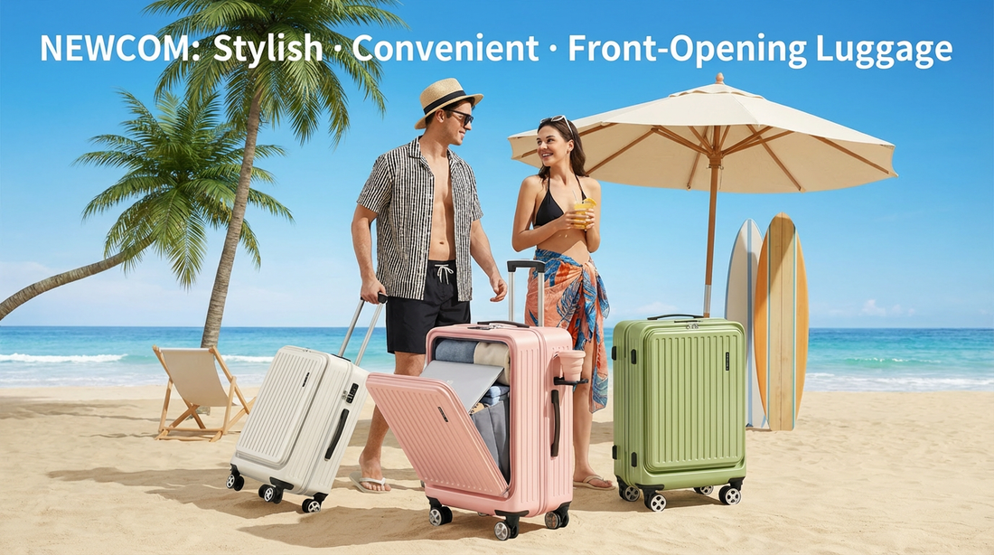 NEWCOM Striped Front-Opening Luggage: Injecting Style and Convenience into Every Trip