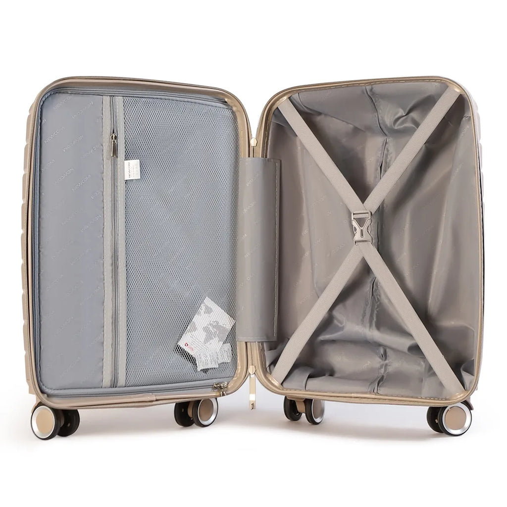 NEWCOM Champagne pp luggage 3 set