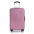 حقيبة سفر صلبة من البولي بروبيلين، خفيفة الوزن، مزودة بعجلات دوارة مزدوجة وقفل إدارة أمن النقل، ومجموعات أمتعة