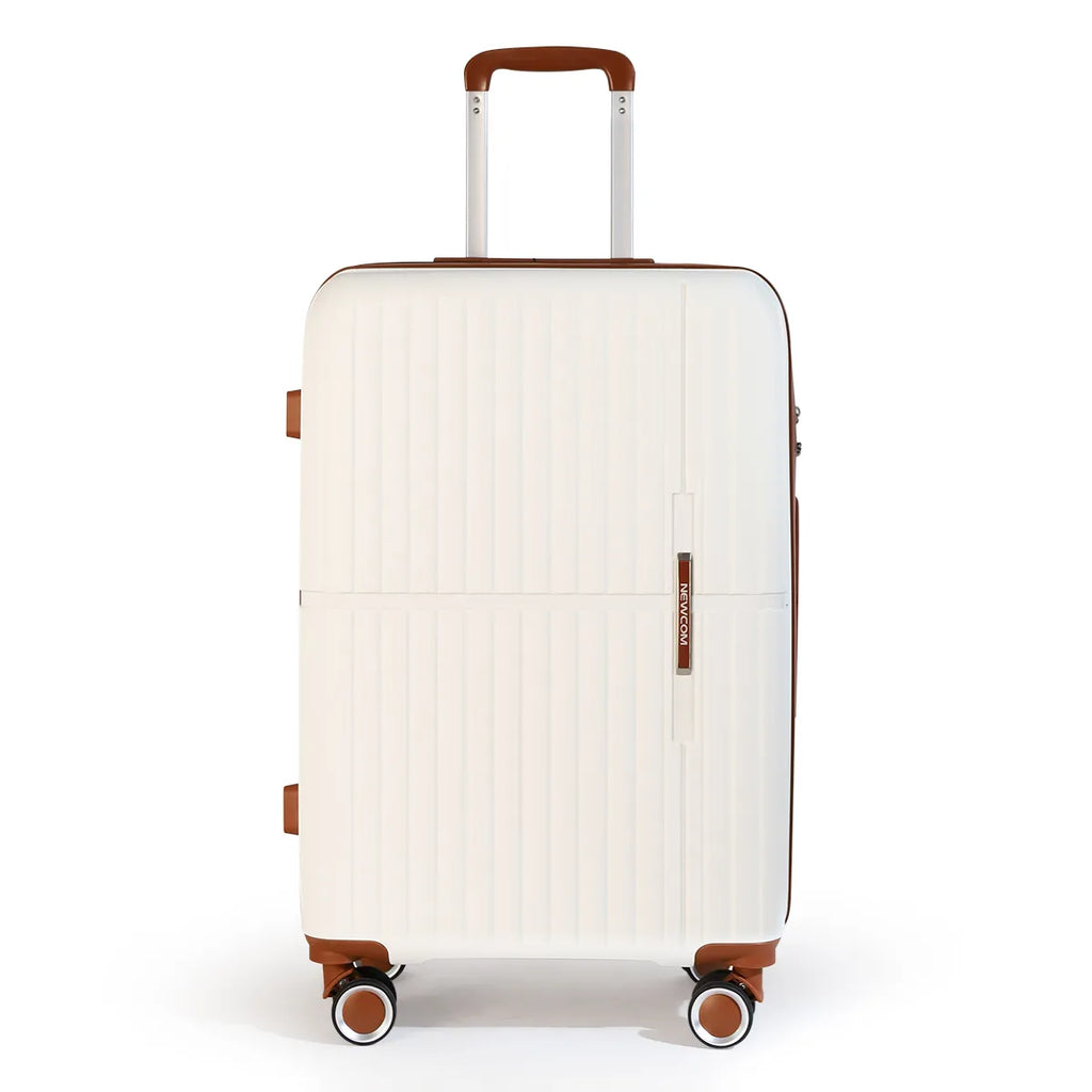 NEWCOM white pp luggage 3 set