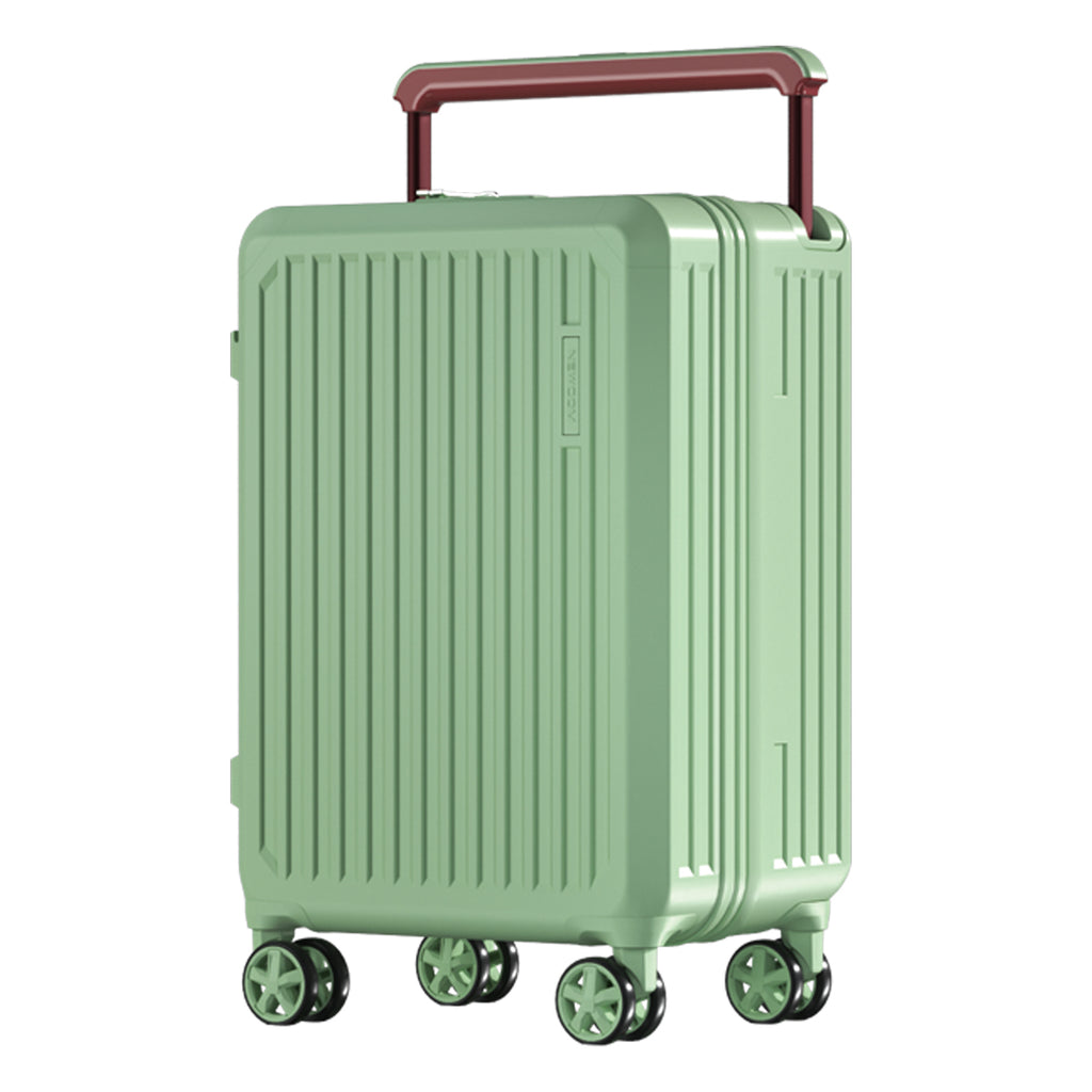 حقيبة سفر صلبة من البولي بروبيلين، خفيفة الوزن، مزودة بعجلات دوارة مزدوجة وقفل إدارة أمن النقل، ومجموعات أمتعة