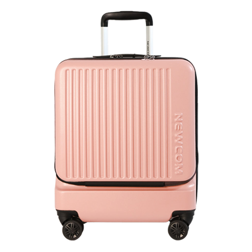 حقيبة سفر صلبة من البولي بروبيلين، خفيفة الوزن، مزودة بعجلات دوارة مزدوجة وقفل إدارة أمن النقل، ومجموعات أمتعة