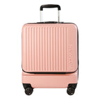 حقيبة سفر صلبة من البولي بروبيلين، خفيفة الوزن، مزودة بعجلات دوارة مزدوجة وقفل إدارة أمن النقل، ومجموعات أمتعة