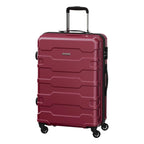 حقيبة سفر صلبة من البولي بروبيلين، خفيفة الوزن، مزودة بعجلات دوارة مزدوجة وقفل إدارة أمن النقل، ومجموعات أمتعة