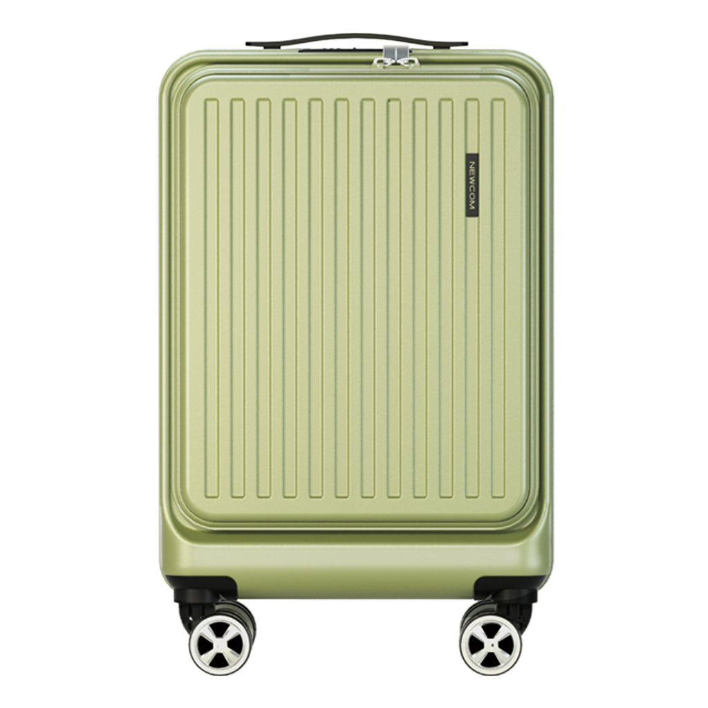 حقيبة سفر صلبة من البولي بروبيلين، خفيفة الوزن، مزودة بعجلات دوارة مزدوجة وقفل إدارة أمن النقل، ومجموعات أمتعة