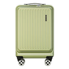 حقيبة سفر صلبة من البولي بروبيلين، خفيفة الوزن، مزودة بعجلات دوارة مزدوجة وقفل إدارة أمن النقل، ومجموعات أمتعة