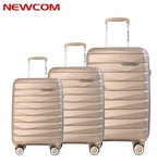 NEWCOM Champagne pp luggage 3 set