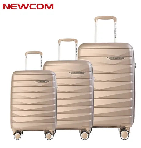 NEWCOM Champagne pp luggage 3 set
