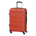 حقيبة سفر صلبة من البولي بروبيلين، خفيفة الوزن، مزودة بعجلات دوارة مزدوجة وقفل إدارة أمن النقل، ومجموعات أمتعة