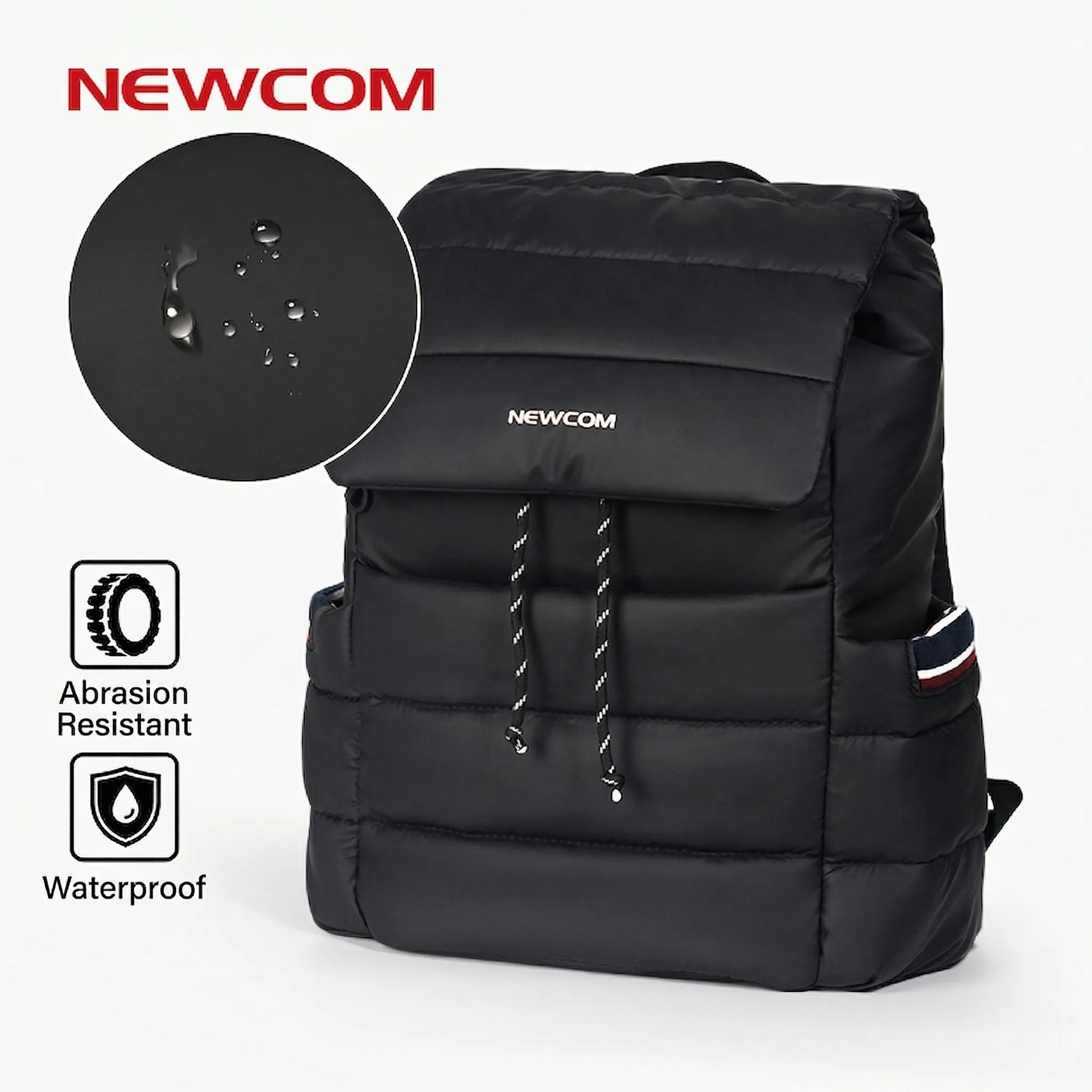 NEWCOM CLOUD Backpack – Lightweight Down-Filled Travel Bag
