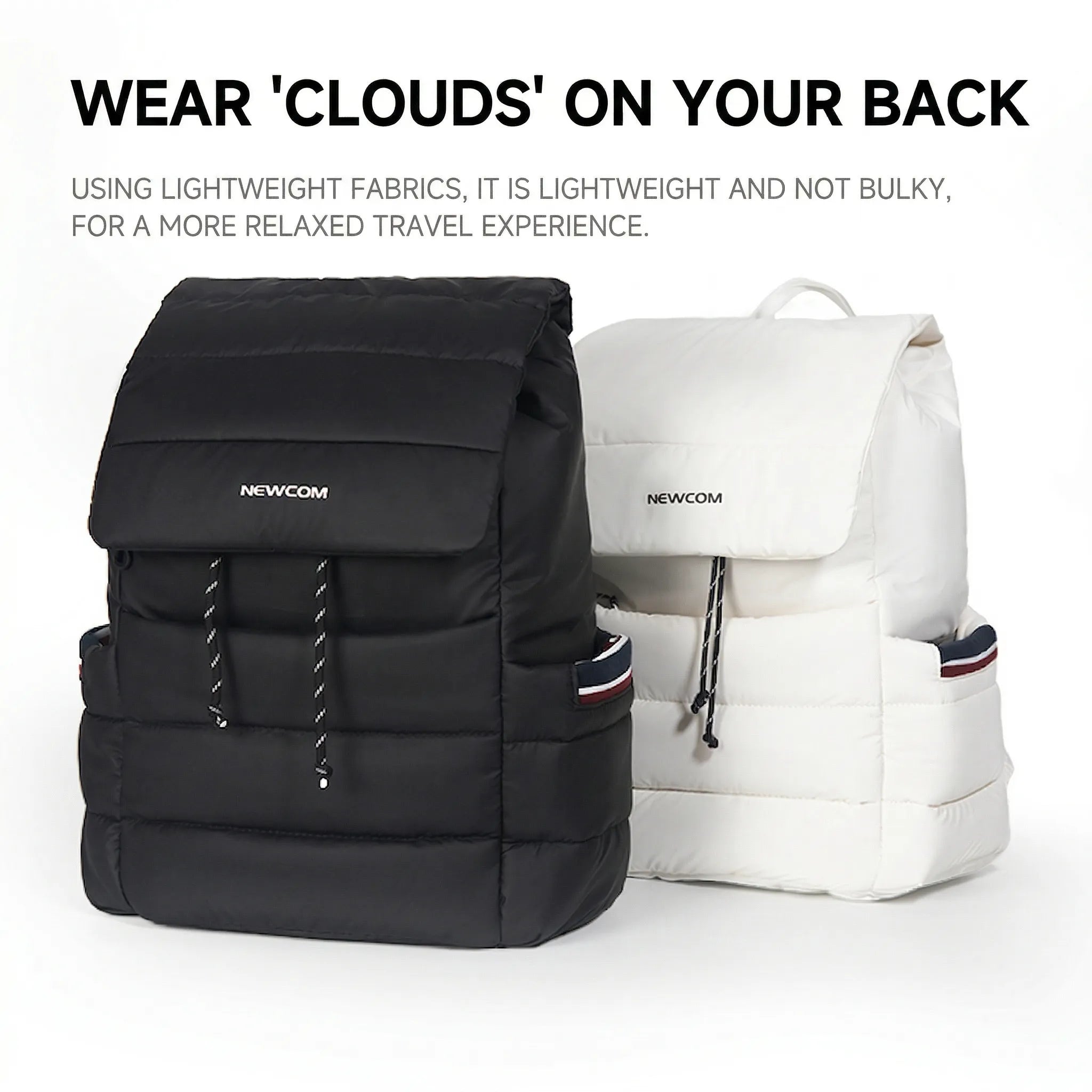 NEWCOM CLOUD Backpack – Lightweight Down-Filled Travel Bag