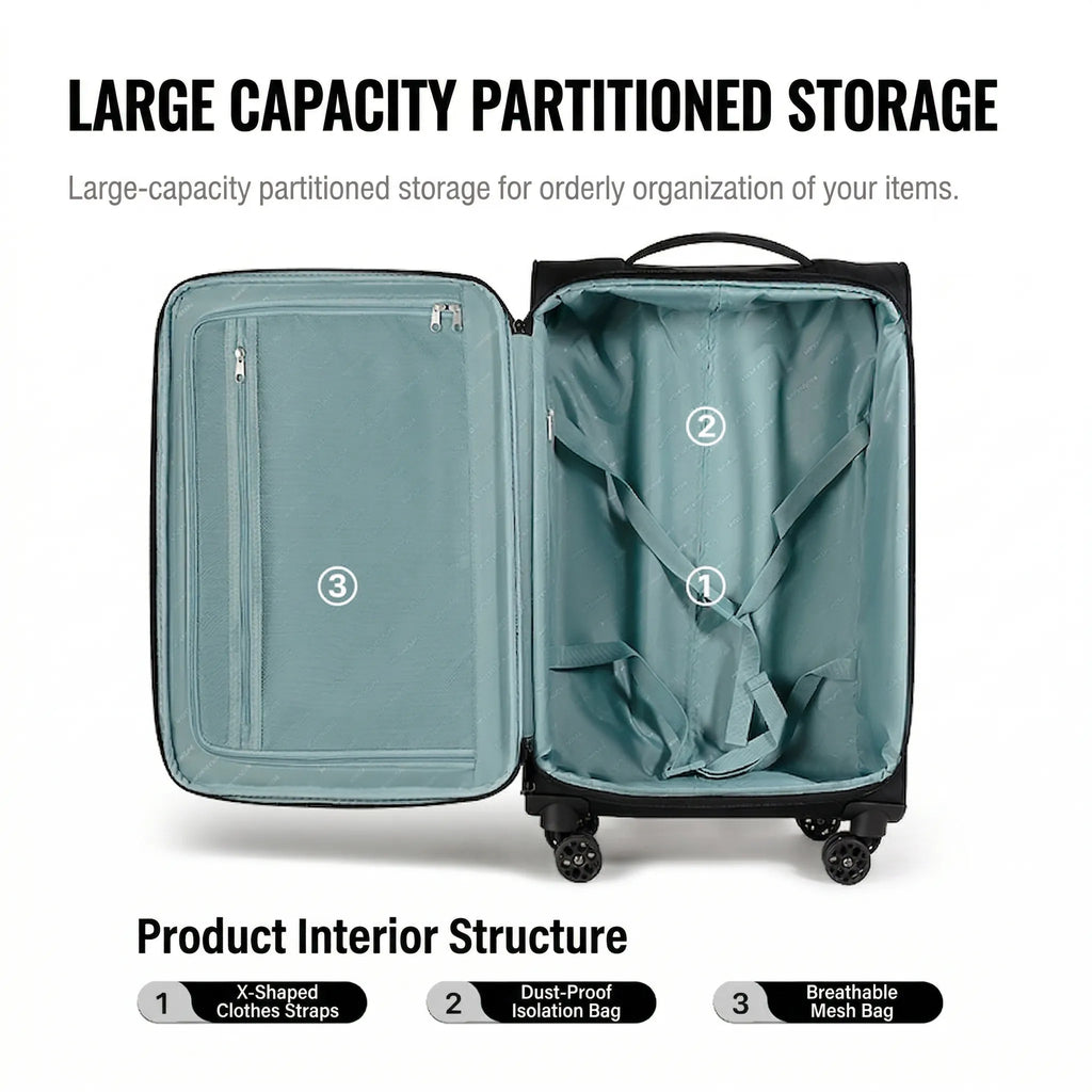 newcom MULTIPLE POCKETS softluggage