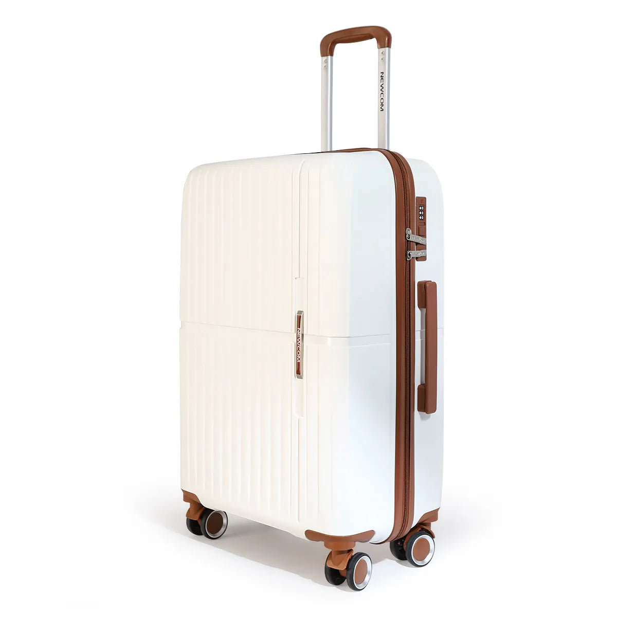 NEWCOM white pp luggage 3 set