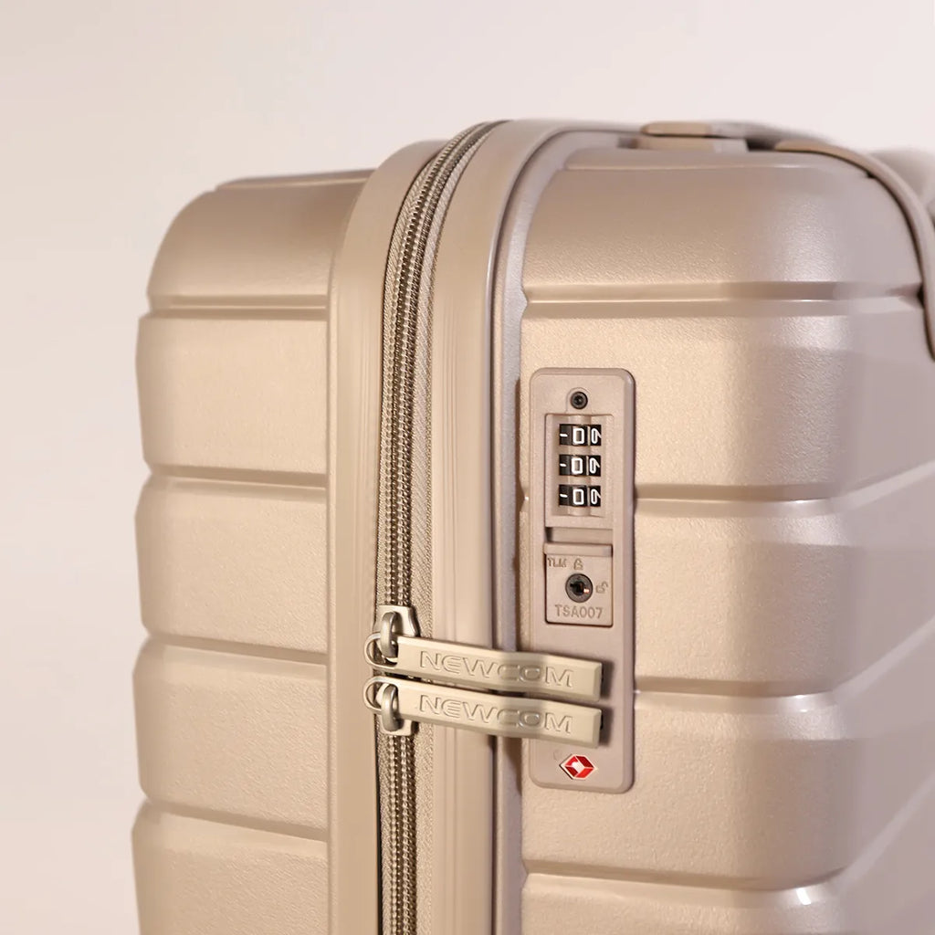 NEWCOM Champagne pp luggage 3 set