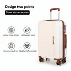NEWCOM white pp luggage 3 set