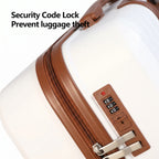 NEWCOM white pp luggage 3 set
