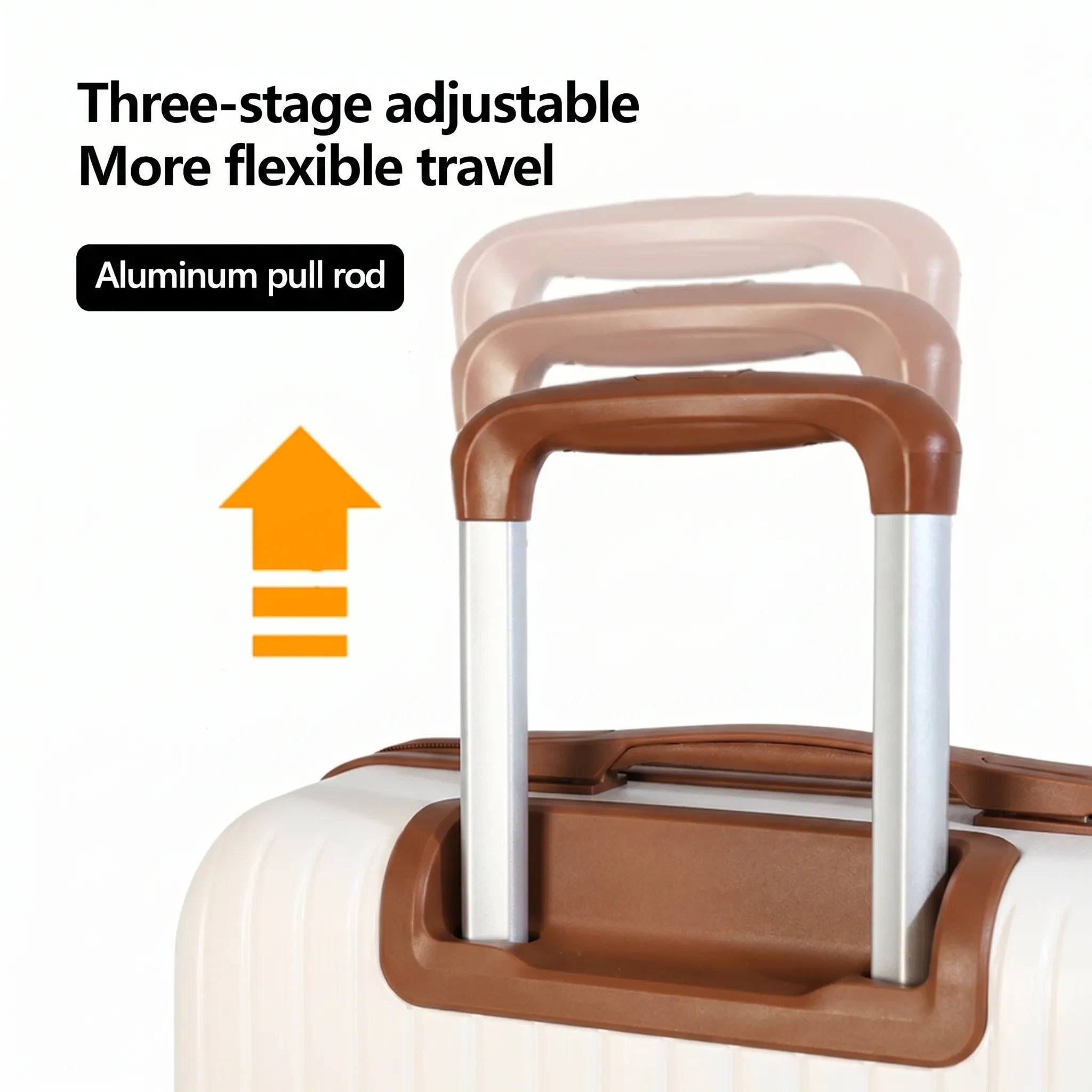 NEWCOM white pp luggage 3 set