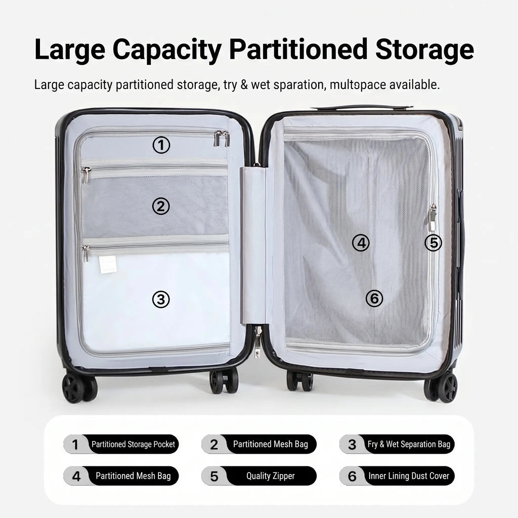 NEWCOM Wide handle and cup holder  luggage